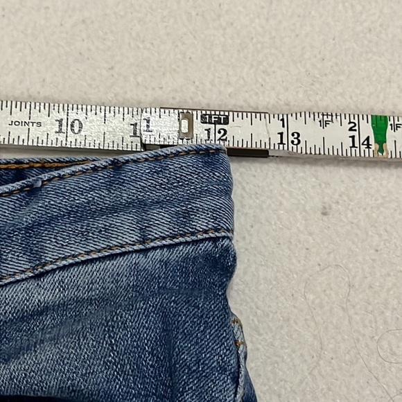 Fiorucci High Rise  Medium Wash Whiskering & Fading Slightly Flare Jeans sz 24 - Picture 14 of 16